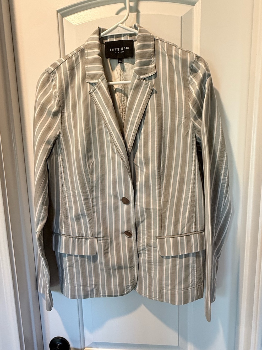Lafayette 148 New York Striped Women's Blazer, 8, Like New
